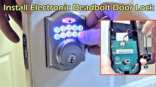 Install Electronic Deadbolt Door Lock  DEFIANT [upl. by Milone]