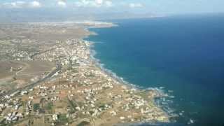 Visual approach to Heraklion airport  Cockpit view [upl. by Zetram]