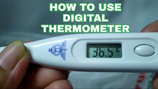 HOW TO USE DIGITAL THERMOMETER howto indaygargar [upl. by Arratahs]