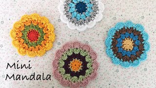 Mini Mandala Untersetzer häkeln [upl. by Yelad503]