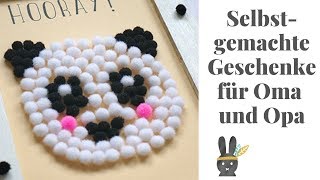 Selbstgemachte Geschenke für Oma und Opa Basteln mit Kleber [upl. by Pinto789]