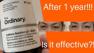 Review The Ordinary Caffeine Solution 5 EGCG eye serum [upl. by Osanna]