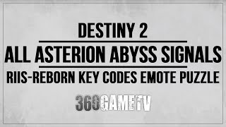 Destiny 2 All Asterion Abyss Signal Buff Locations Guide  Tutorial  RiisReborn Key Codes Puzzle [upl. by Melantha]