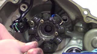 CRF Stator Flywheel Cam Chain Removal and Install  Parts in Description [upl. by Llertnad]