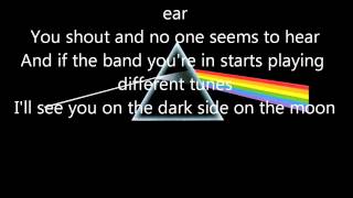 Pink Floyd Brain DamageEclipse lyrics [upl. by Eevets]