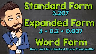 Decimal Expanded Form Word Form and Standard Form  Math with Mr J [upl. by Tallu]