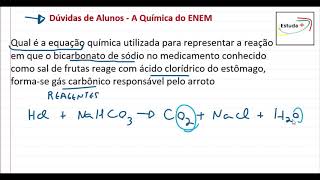 Equação Química do bicarbonato de sódio com ácido clorídrico NaHCO3  HCl [upl. by Anirac165]