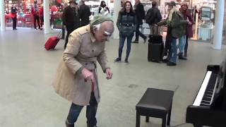 GRANDPA PLAYS DANCE MONKEY At The Mall On Piano [upl. by Ahsal]