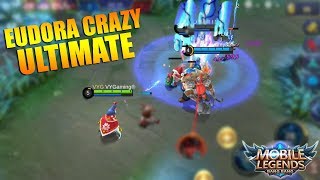 Eudora In Christmas Map Is Crazy Triple Ultimate 1 Shot 1 Kill  Mobile Legends [upl. by Olivie205]