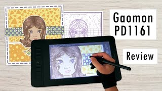 GAOMON PD1161 Graphic Tablet Pen Display Review and Demo A Compact Artist Drawing Monitor [upl. by Ettenrahs]