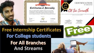 Free Internship Certificates for Engineering and College Students [upl. by Anailuy172]