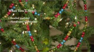 Decorating a Tree with Beaded Garland [upl. by Ahsei]