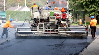 Road Work  Heavy Equipment  Asphalt Replacement Step by Step [upl. by Nnylimaj]