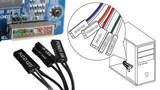 How to connect powerrestart button amp LED cables to your motherboard while its inside the PC case [upl. by Pierpont]