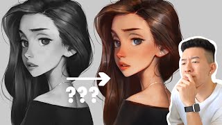 Painting Grayscale to Color  first impressions [upl. by Sherr]