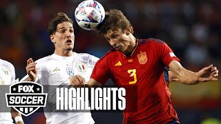 Spain vs Italy Highlights  UEFA Nations League Semifinals [upl. by Okir106]