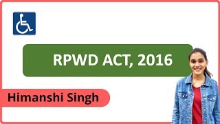 दिव्यांग कानूनRPWD  The Rights of Persons with Disability Act 2016 for CTETKVSNVSHTETDSSSB [upl. by Ardnassac61]