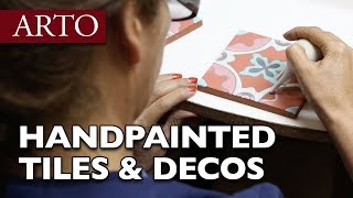 How Hand Painted Ceramic Tiles Are Made [upl. by Breger]