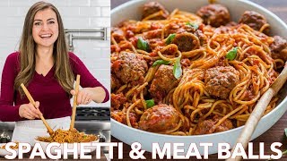 How To Make Spaghetti and Meatballs Recipe  Homemade Marinara Sauce [upl. by Paget311]