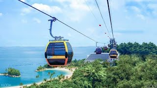 Singapore Sentosa Cable Car Experience  Sentosa Island [upl. by Eybbob]