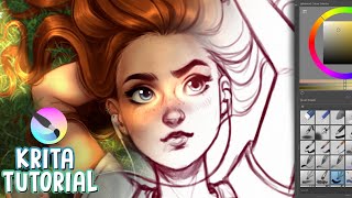 HOW TO PAINT IN KRITA 🎨✨ Digital Art Tutorial 2020 [upl. by Arman]