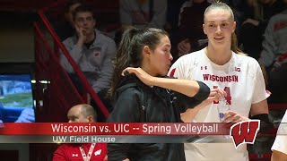 Wisconsin volleyball prevails over UIC 30 [upl. by Rog28]