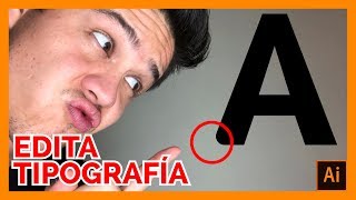 ✔️CÓMO EDITAR TEXTO TIPOGRAFÍA EN ILLUSTRATOR CC 2019 [upl. by Aratnahs]