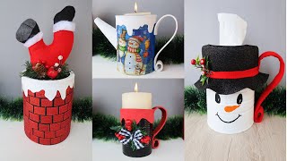 4 MANUALIDADES PARA NAVIDAD 2020  4 Adornos Navideños Reusando Latas [upl. by Yrahca795]