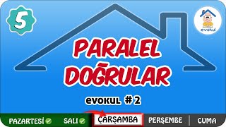 Paralel Doğrular  5Sınıf uzaktanegitim evokul Kampı [upl. by Annij]