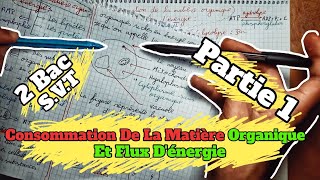 🔥🔥 Consommation De La Matière Organique Et Flux dénergie 🔻 Partie 1 🔻 2 Bac BIOF SVT 🔻1èr chapitre🔻 [upl. by Marfe]