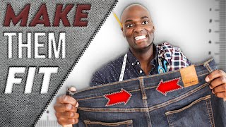 How To SLIM The Waist Of Your Jeans BEGINNER FRIENDLY [upl. by Otrebliw]