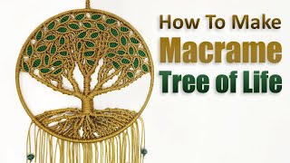 DIY Tutorial l How to Make Macrame Tree of Life [upl. by Dlanger]