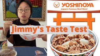 Yoshinoya Beef Bowl  Jimmys Taste Test [upl. by Iviv552]