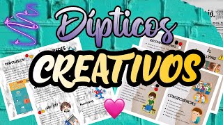 Dípticos Creativos  WORD📑 [upl. by Redneval]