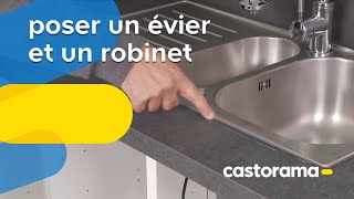 Poser un évier de cuisine et sa robinetterie Castorama [upl. by Ahael]