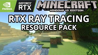 Minecraft Windows 10  RTX Ray Tracing Resource Pack Bedrock Shaders Minecraft RTX Gameplay [upl. by Htebharas]