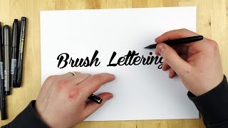 Hand Lettering Tutorial  How To Use A Brush Pen [upl. by Ortensia]