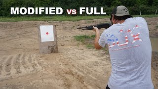 MODIFIED VS FULL CHOKE Shotgun Pattern Testing [upl. by Keverne]