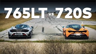 765LT vs 720S  Ultimate McLaren Drag and Roll Race [upl. by Iruj450]