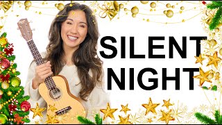 Silent Night Easy Ukulele Tutorial for Beginners with Play Along [upl. by Iow909]