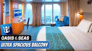 Oasis of the Seas  Ultra Spacious Balcony Stateroom Tour amp Review 4K  Royal Caribbean Cruise [upl. by Noyart]