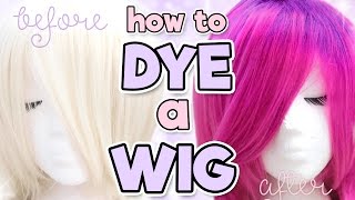 HOW TO DYE A SYNTHETIC WIG  Alexas Wig Series 7 [upl. by Irec769]