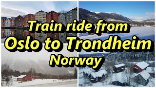 Train ride from Oslo to Trondheim Norway 🇳🇴 [upl. by Akiemehs833]