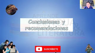 Conclusiones y recomendaciones para tu proyecto  fácil [upl. by Wootan]