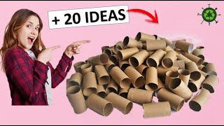 DE 20 MANUALIDADES GENIALES CON ROLLOS DE PAPEL HIGIÉNICO RECICLAJE [upl. by Sobmalarah]