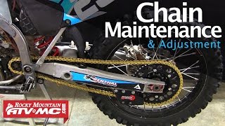 Dirt Bike Chain Maintenance amp Adjustment [upl. by Anelak733]