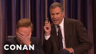 Will Ferrell And His Razor Come To Shave Conans Beard  CONAN on TBS [upl. by Stonwin]