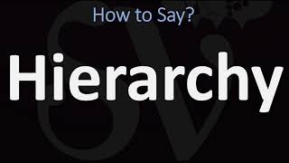 How to Pronounce Hierarchy CORRECTLY [upl. by Wasserman320]