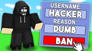 BANNING HACKERS in Roblox BedWars [upl. by Lemire]