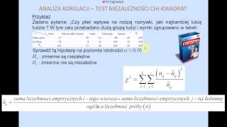 Test niezależności chikwadrat [upl. by Penney]